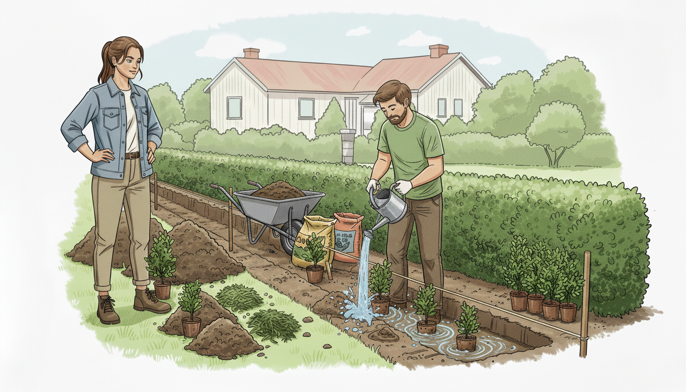 Fyll igen med jord och vattna