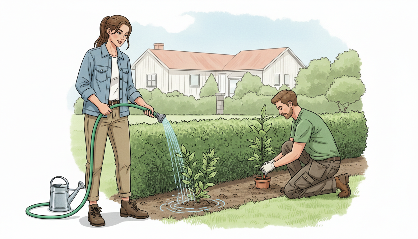 Vattna häcken rätt