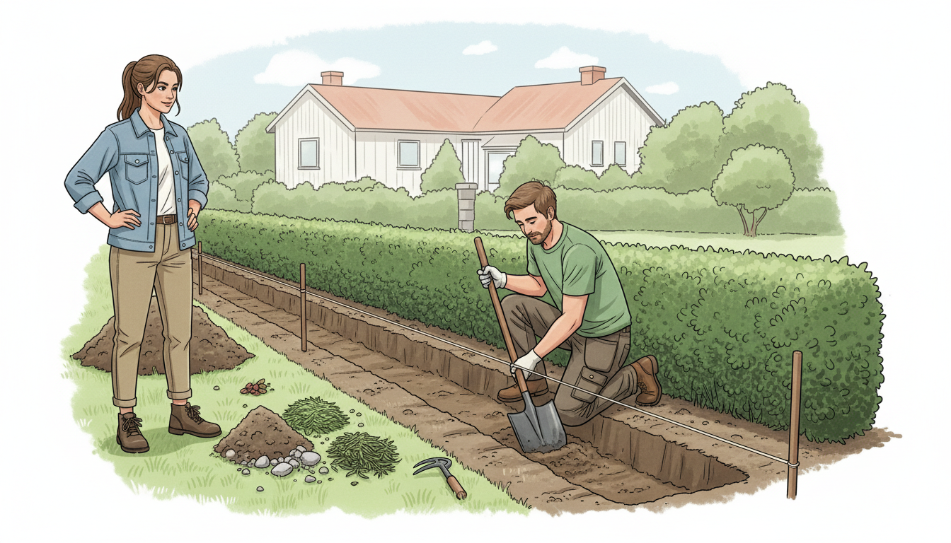 Gräv planteringsdike